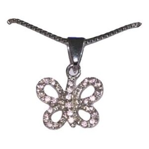 Helzberg Amethyst Butterfly Pendant in Sterling Silver